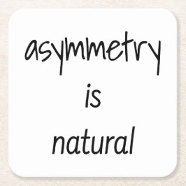 Posavasos Cuadrado De Papel La Asimetría Es La Montura Natural Del Papel