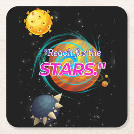 Posavasos Cuadrado De Papel La aventura comienza en el despegue