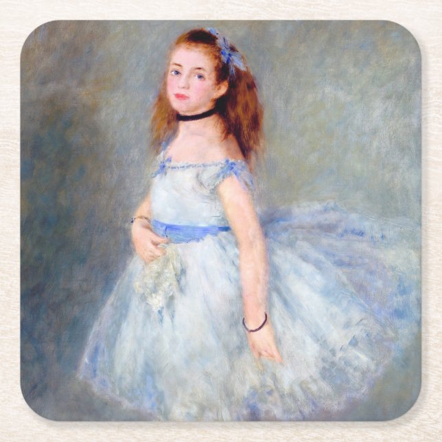 Posavasos Cuadrado De Papel La bailarina de ballet, Renoir (Anverso)
