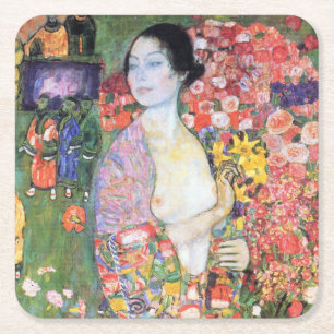 Posavasos Cuadrado De Papel La bailarina, Gustav Klimt