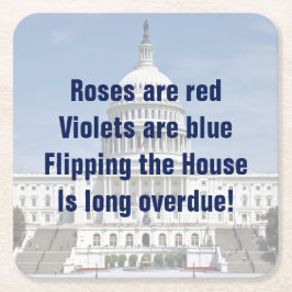 Posavasos Cuadrado De Papel La caída de la Cámara de Representantes