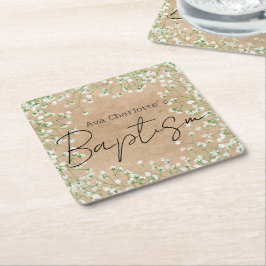 Posavasos Cuadrado De Papel La coloración de agua del pecho del bebé cute el b