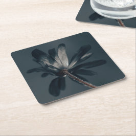 Posavasos Cuadrado De Papel La Flor Deliciosamente Oscura