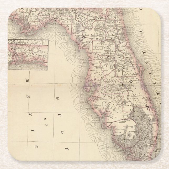 Posavasos Cuadrado De Papel La Florida 10 (Anverso)