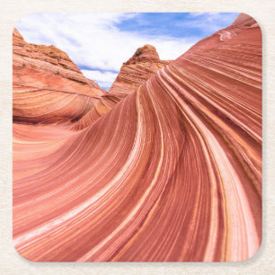 Posavasos Cuadrado De Papel La formación rock Wave Sandstone