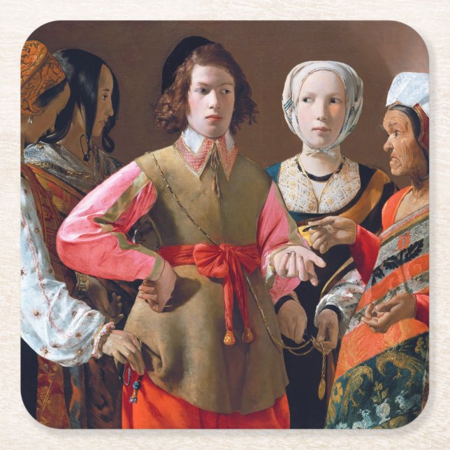 Posavasos Cuadrado De Papel La gira de la Fortune Teller (Anverso)