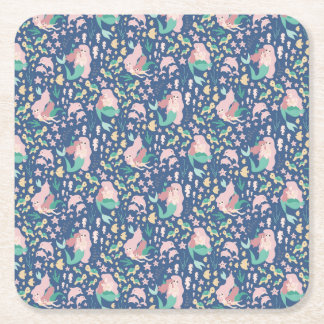 Posavasos Cuadrado De Papel La hija de la sirena que se une a la versión oscur