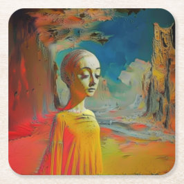 Posavasos Cuadrado De Papel La irrealidad de todo