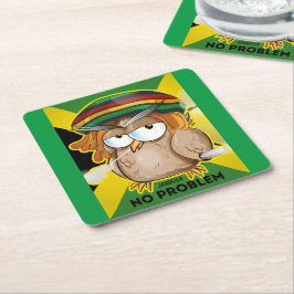 Posavasos Cuadrado De Papel La Jamaica moderna es divertida, no hay problema