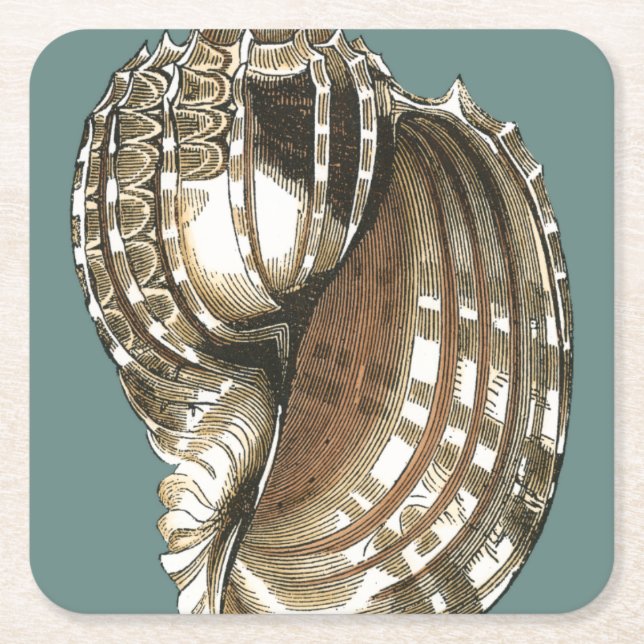 Posavasos Cuadrado De Papel La joya del océano (Anverso)