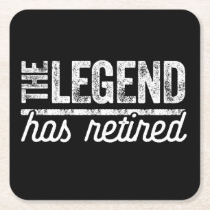 Posavasos Cuadrado De Papel la leyenda se ha retirado