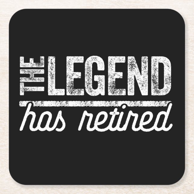 Posavasos Cuadrado De Papel la leyenda se ha retirado (Anverso)