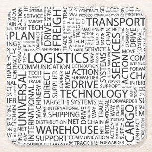 Posavasos Cuadrado De Papel La LOGÍSTICA modela con palabras