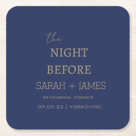 Posavasos Cuadrado De Papel La Marina minimalista La Noche Antes De La Cena De