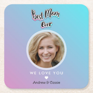 Posavasos Cuadrado De Papel La mejor madre de todos los tiempos