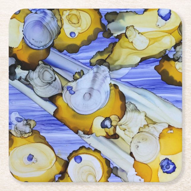 Posavasos Cuadrado De Papel La montaña asteroide (Anverso)