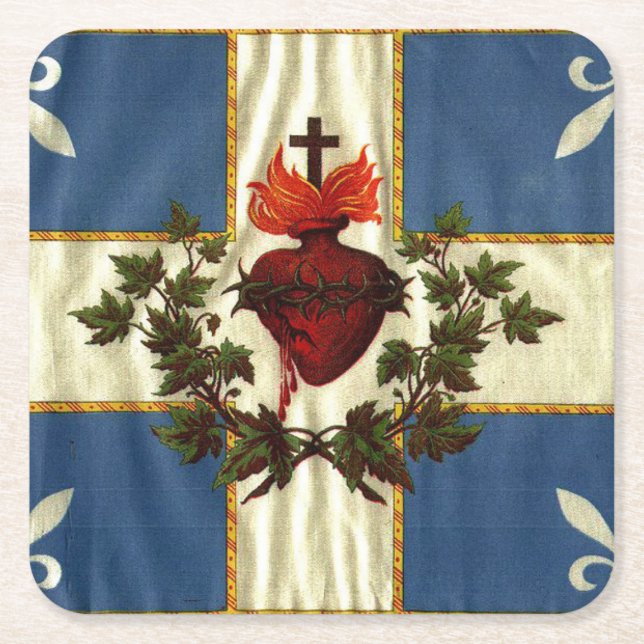 Posavasos Cuadrado De Papel La montaña rusa Carillon Sacré-Coeur (Anverso)