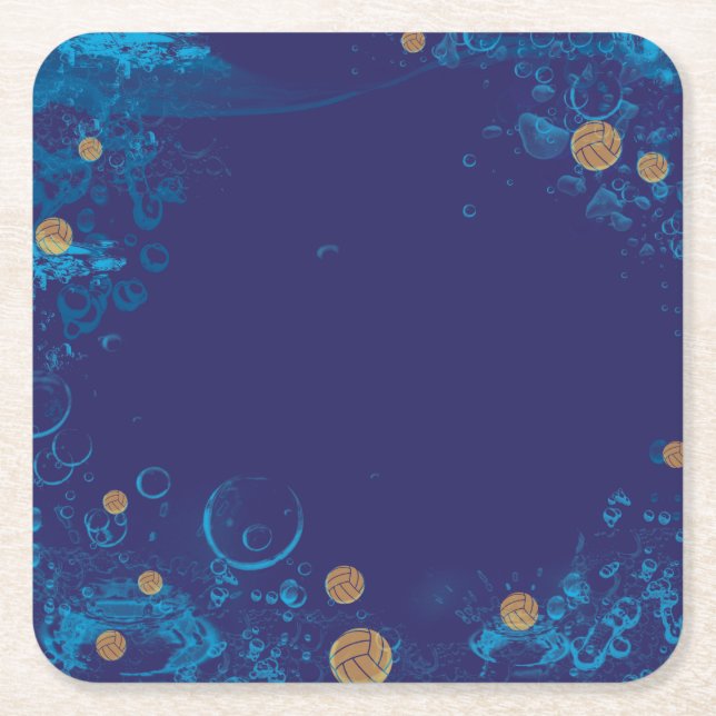 Posavasos Cuadrado De Papel La montaña rusa del polo de agua (Anverso)