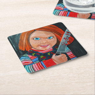 Posavasos Cuadrado De Papel La muñeca pintada por Alfred Fox