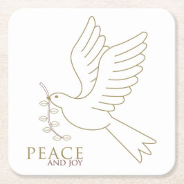 Posavasos Cuadrado De Papel La paloma de la paz