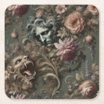 Posavasos Cuadrado De Papel La paradoja del guardián - Pilar gótico mítico<br><div class="desc">Un centinela con cara de piedra se asemeja a través de florales enredadas como una bestia que serpentea debajo. La paradoja de Driftkeeper es el momento antes de que la memoria se divida —donde la quietud y la furia crecen desde la misma raíz.</div>
