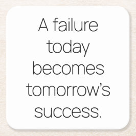 Posavasos Cuadrado De Papel La Pascua de Papel de Éxito de Mañana