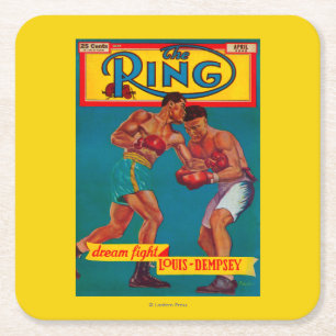 Posavasos Cuadrado De Papel La portada de revista del anillo