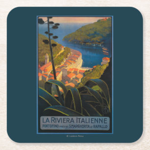 Posavasos Cuadrado De Papel La Riviera Italienne