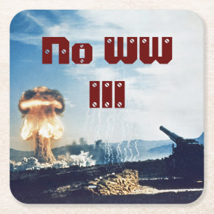 Posavasos Cuadrado De Papel La tercera guerra mundial