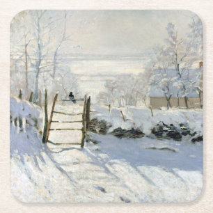 Posavasos Cuadrado De Papel La urraca, Monet