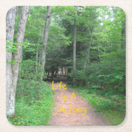 Posavasos Cuadrado De Papel La Vida Es Un Viaje 2