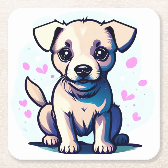 Posavasos Cuadrado De Papel Laboratorio amoroso (Anverso)