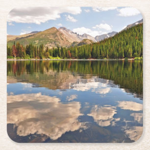 Posavasos Cuadrado De Papel Lago bear. Colorado