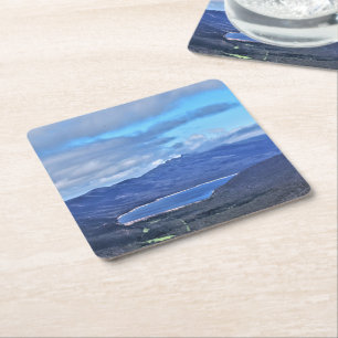 Posavasos Cuadrado De Papel Lago Bellfield de Boroka Lookout