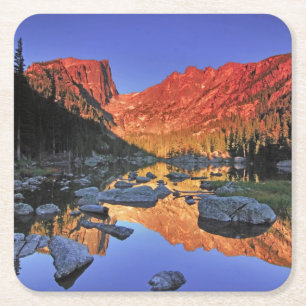 Posavasos Cuadrado De Papel Lago ideal