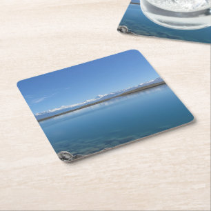 Posavasos Cuadrado De Papel Lago Tekapo, Nueva Zelanda