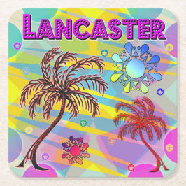 Posavasos Cuadrado De Papel Lancaster Coaster Feliz y Esperanzador