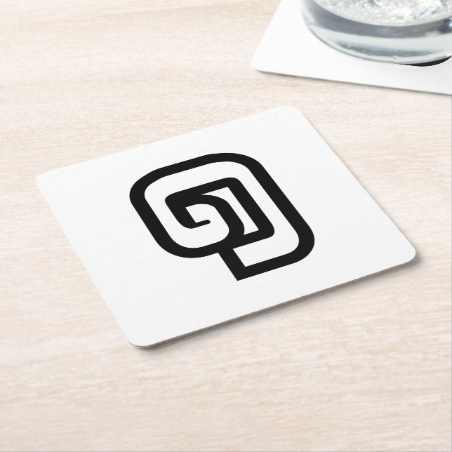 Posavasos Cuadrado De Papel Laos/Laos Número 1 / 1 / ໑ (Nung/Nueng) Laotiano (En perspectiva)