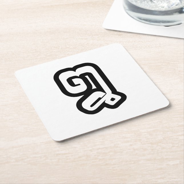 Posavasos Cuadrado De Papel Laos/Laos Número Ocho / 8 / ໘ (Malo/Paet) Laotiano (En perspectiva)