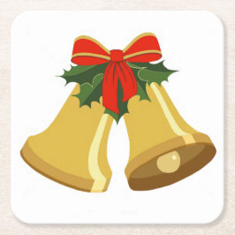 Posavasos Cuadrado De Papel Las campanas están sonando