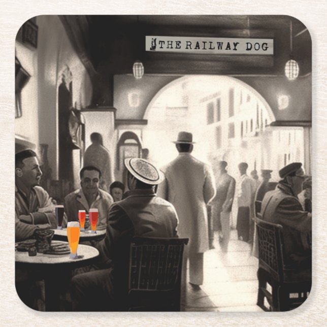 Posavasos Cuadrado De Papel Las montañas de Casablanca (Anverso)