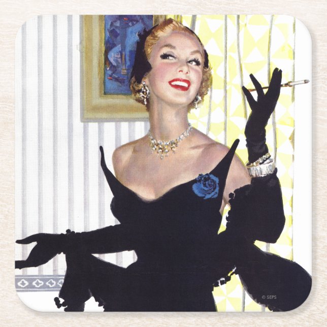 Posavasos Cuadrado De Papel Las mujeres inteligentes también son peligrosas (Anverso)