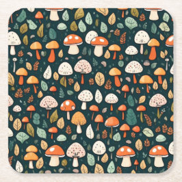 Posavasos Cuadrado De Papel Las setas cortas dejan el diseño del núcleo de la 