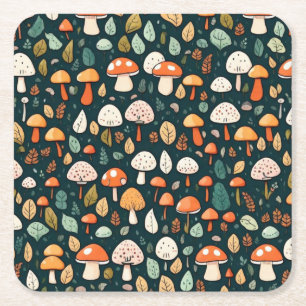 Posavasos Cuadrado De Papel Las setas cortas dejan el diseño del núcleo de la 