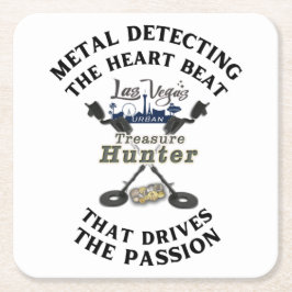 Posavasos Cuadrado De Papel Las Vegas, escayola de papel LVUTH