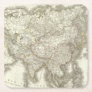 Posavasos Cuadrado De Papel L'Asie - Asia