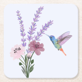 Posavasos Cuadrado De Papel Lavender Square Coaster Set