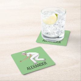 Posavasos Cuadrado De Papel Lawn Bowls