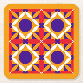 Posavasos Cuadrado De Papel Lazos