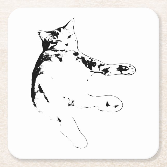 Posavasos Cuadrado De Papel Lazy Lounge (Anverso)